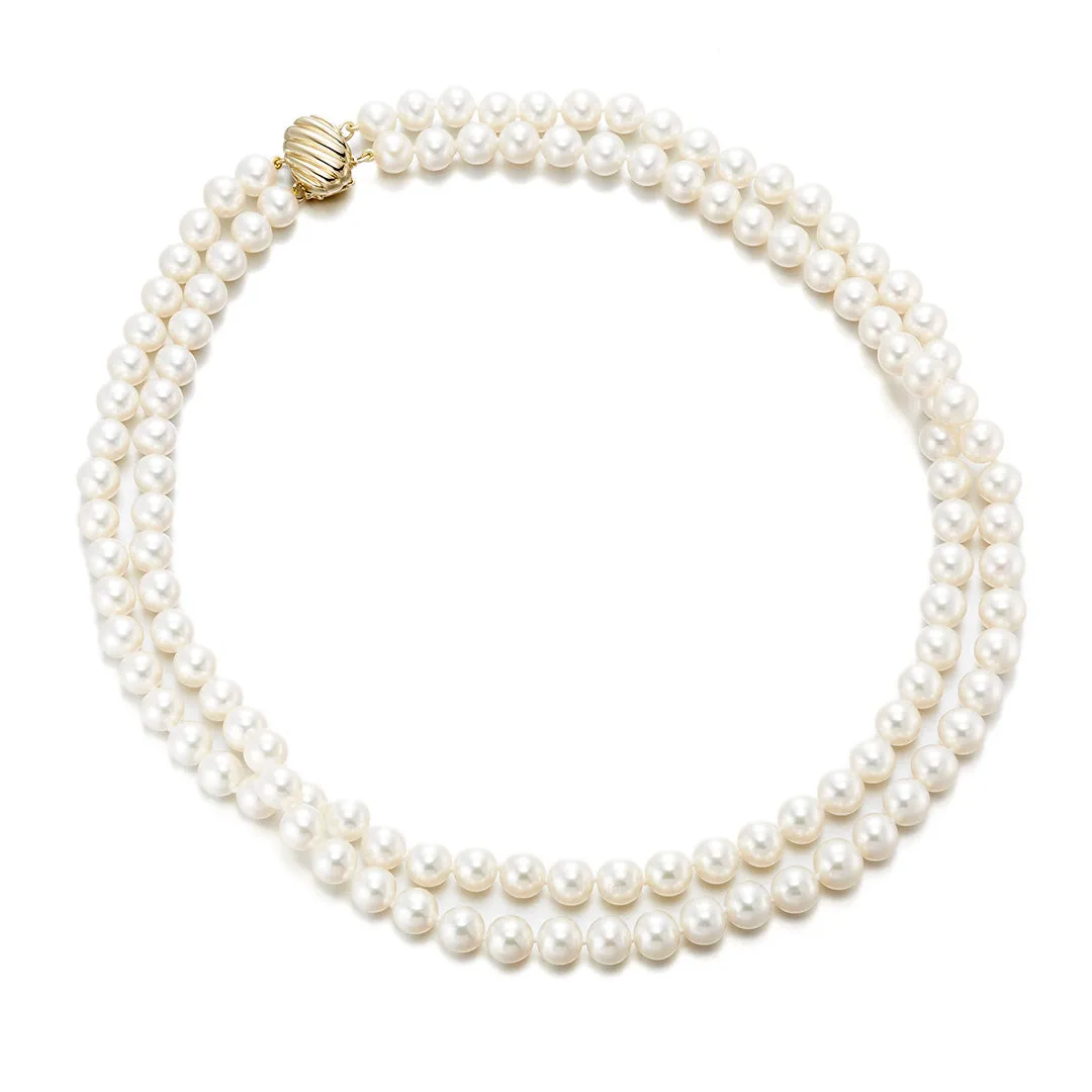 Double-Strand Pearl Necklace