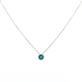 Emerald Solitaire Necklace