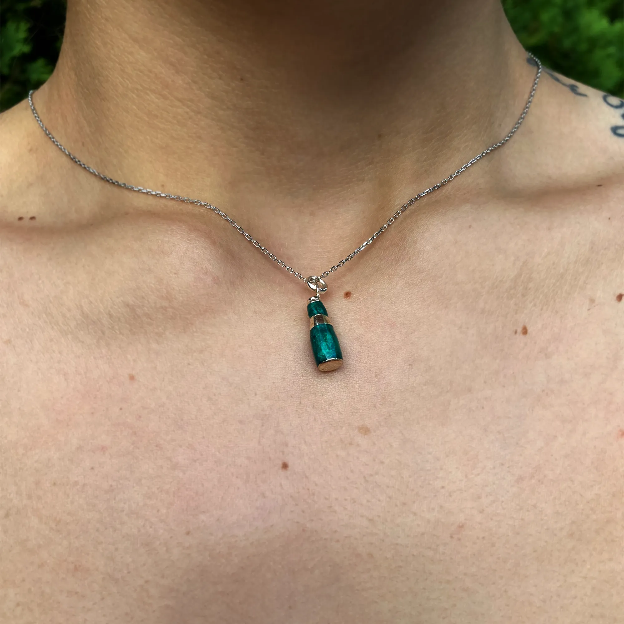 Enamel Beer Bottle Necklace