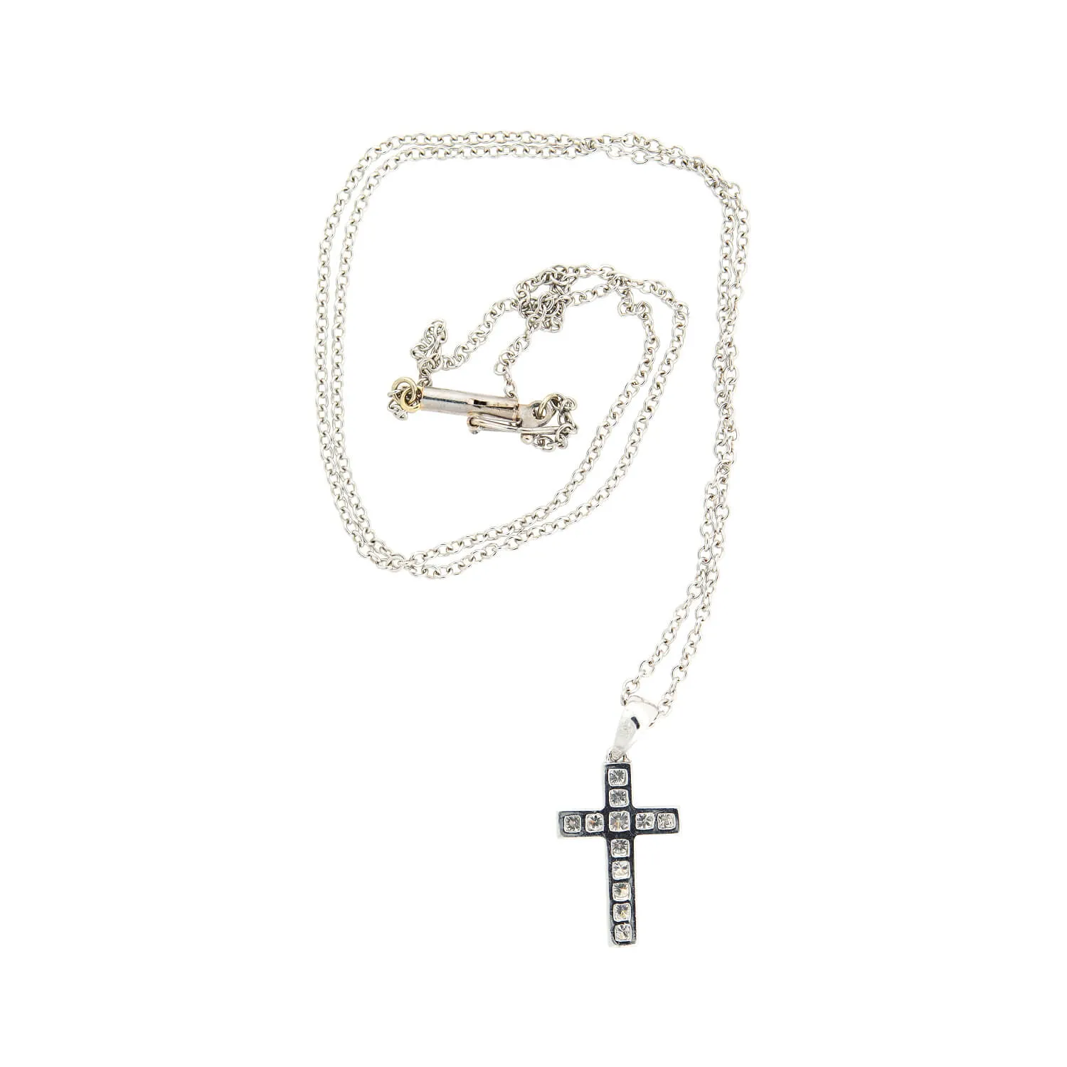 Estate 18k Diamond Cross Pendant .35ctw