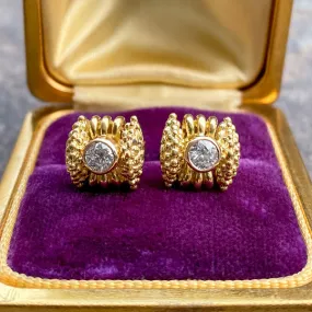 Estate Diamond Earrings, Old European 0.45ctw.