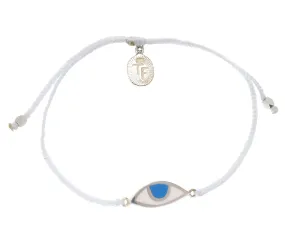 EYE PROTECTION BRACELET - WHITE - SILVER