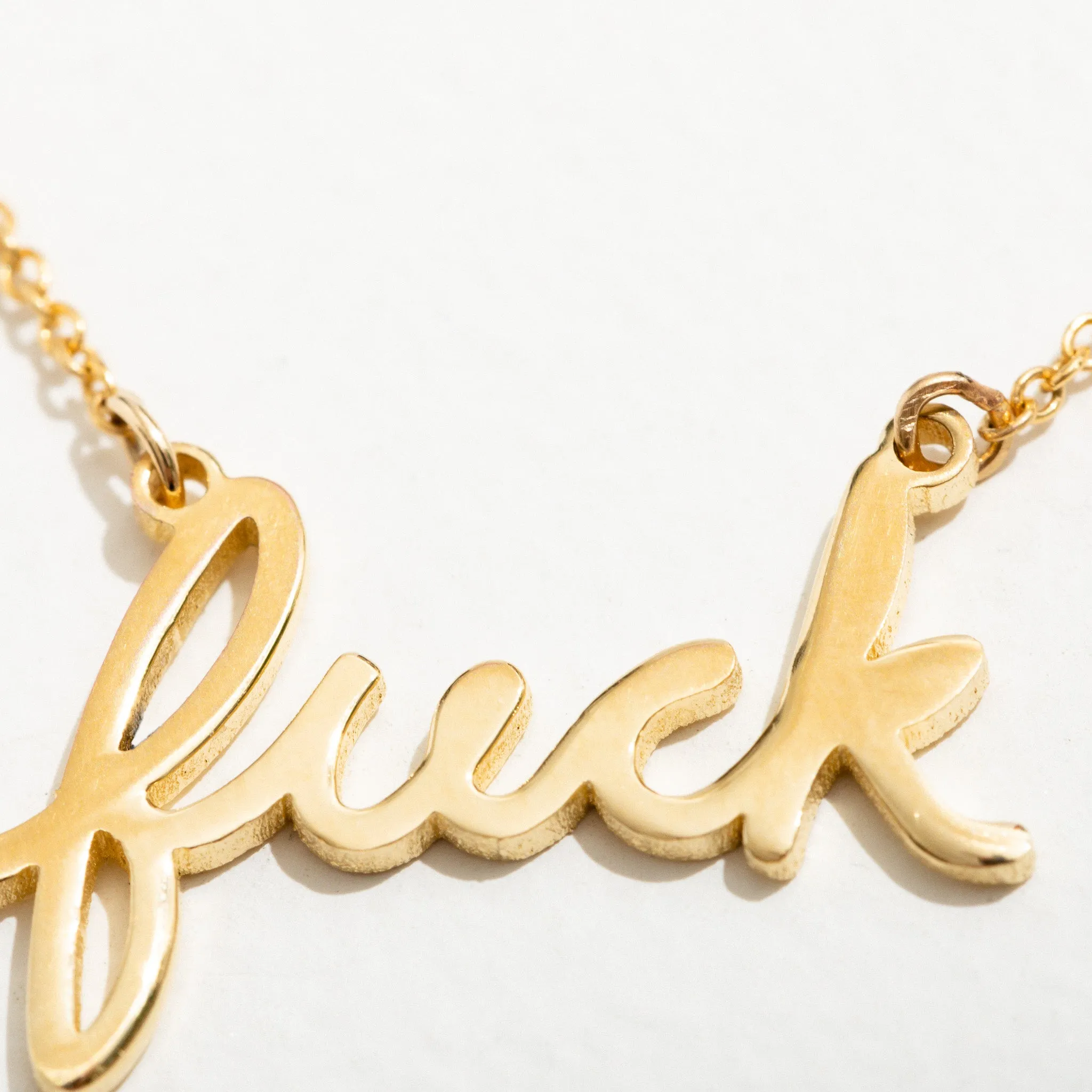 Fuck Script Necklace