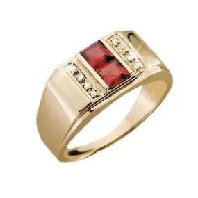 Garnet and Diamond Ring