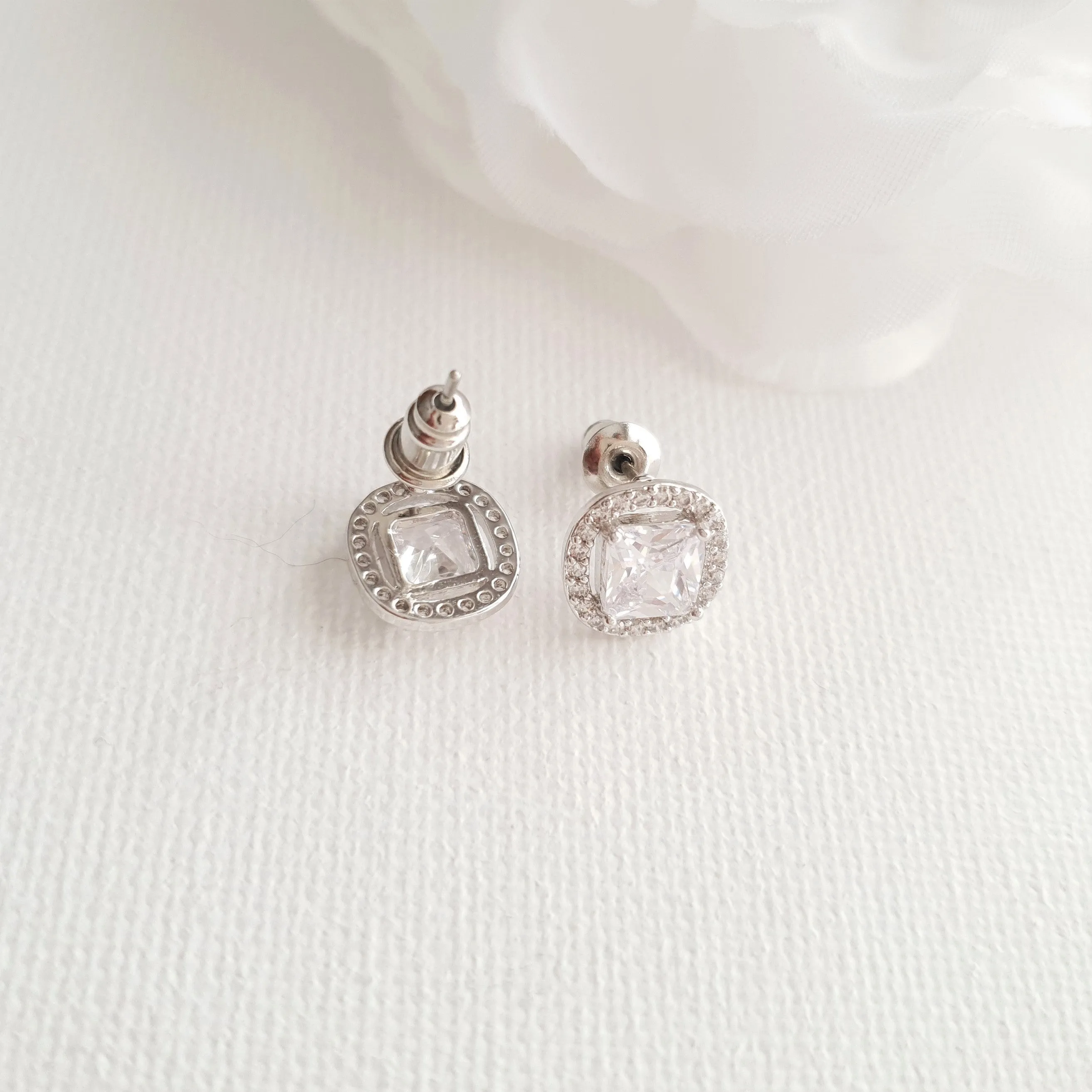 Gold Stud Earrings for Bridal Party-Piper