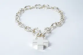 Grade Chain Charm Choker (45cm, Deco Links, With Plus, PA)