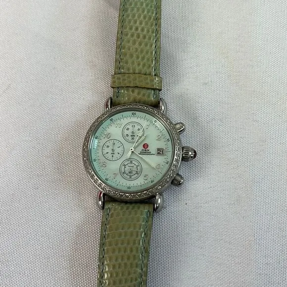 Green Motherof Pearl Face Watch