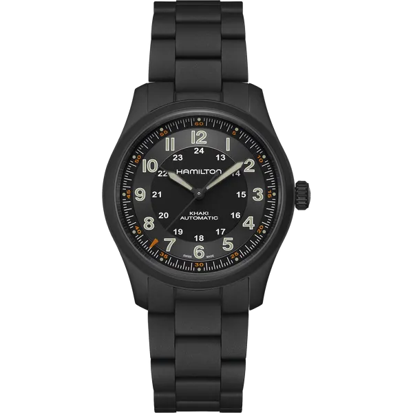 Hamilton H70215130 Khaki Field Titanium Auto Black PVD 38mm