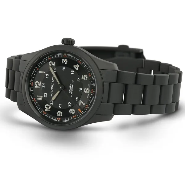 Hamilton H70215130 Khaki Field Titanium Auto Black PVD 38mm