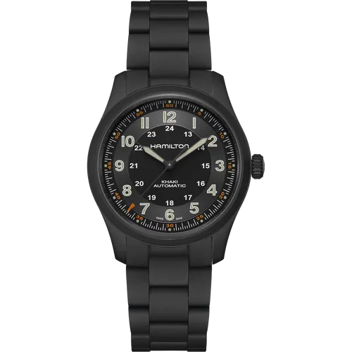 Hamilton H70215130 Khaki Field Titanium Auto Black PVD 38mm