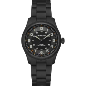 Hamilton H70215130 Khaki Field Titanium Auto Black PVD 38mm