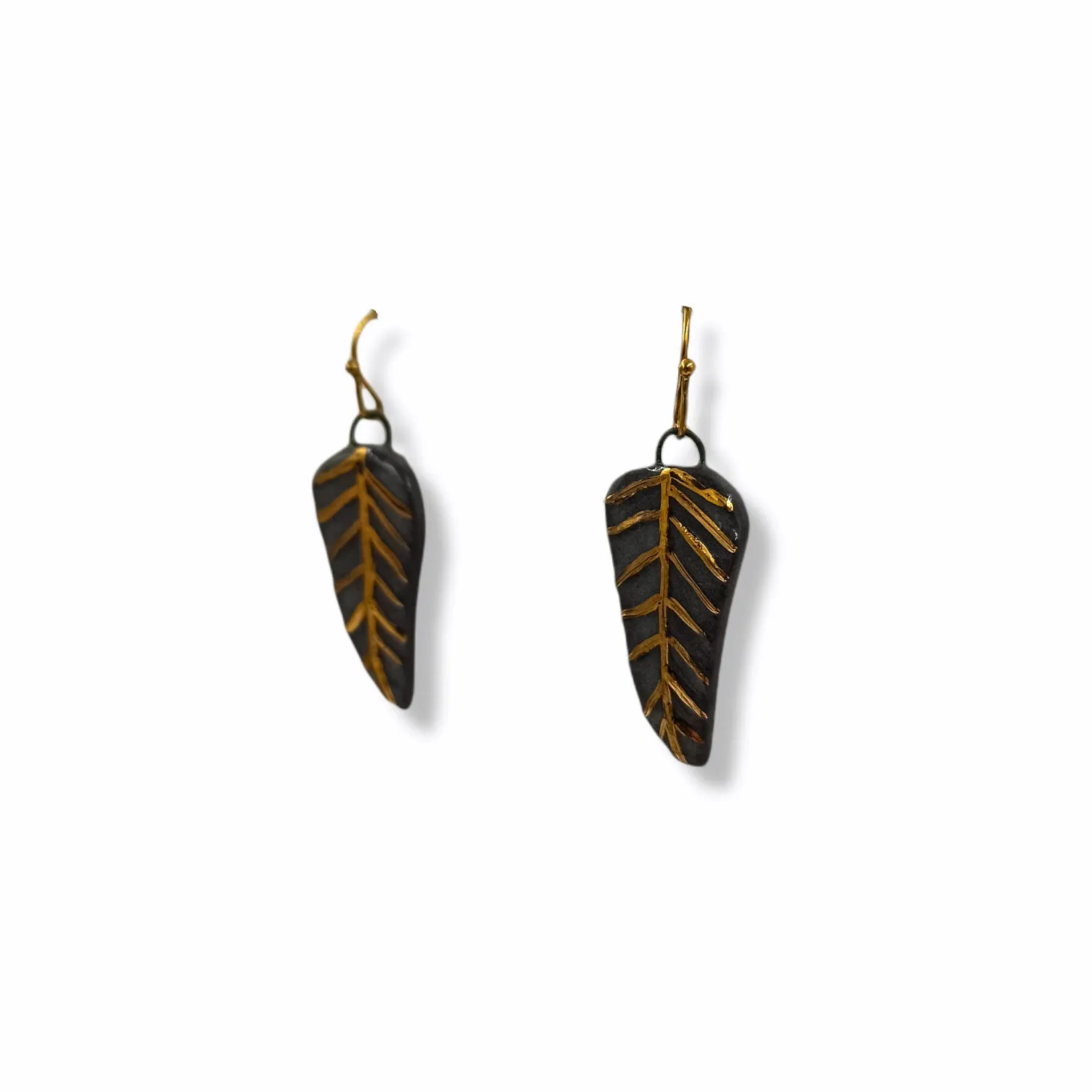 Handmade Dangle Earrings "Leaf"