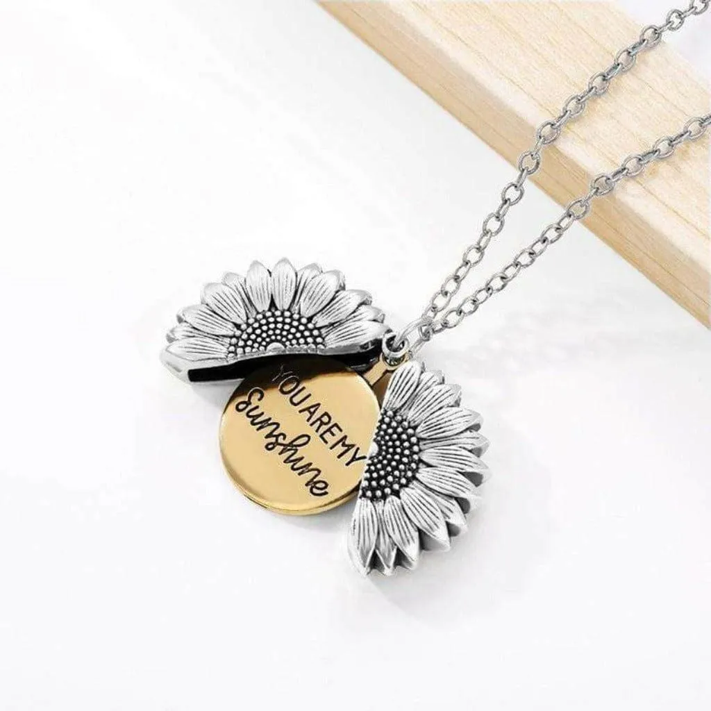 Holy Grail Sunflower GOLD Pendant Necklaces