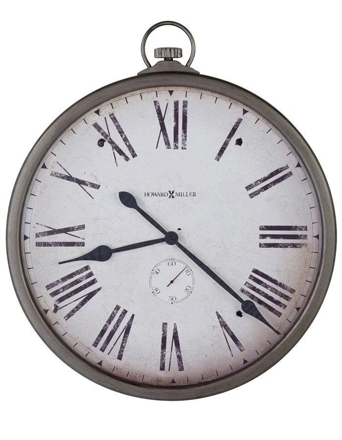 Howard Miller Gallery Pocket Watch Oversized Clock - Distressed White Dial