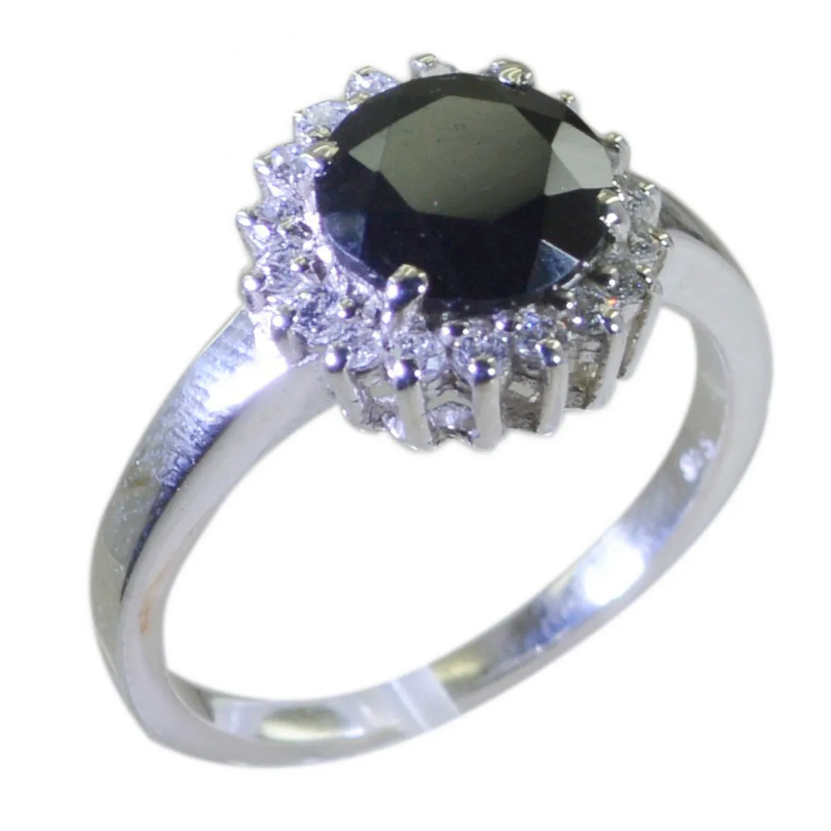 Indian Stone Black Onyx 925 Sterling Silver Ring Jewelry Factory