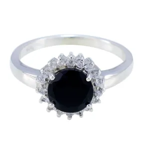 Indian Stone Black Onyx 925 Sterling Silver Ring Jewelry Factory