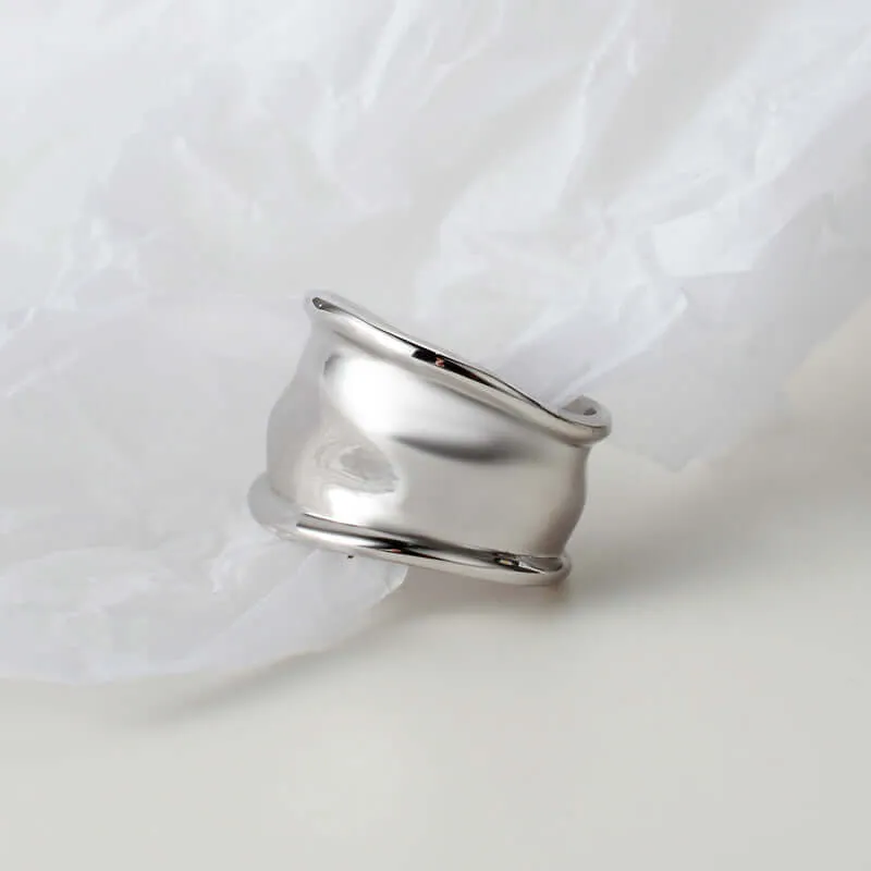 Irregular Bump Silver Band Ring