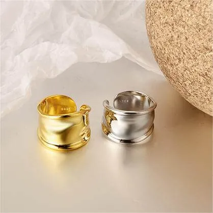 Irregular Bump Silver Band Ring