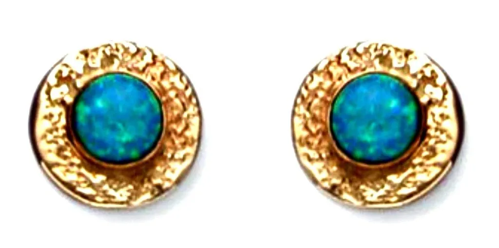 Israeli opal and pearl earrings 9ct Gold Stud Earrings