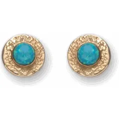 Israeli opal and pearl earrings 9ct Gold Stud Earrings