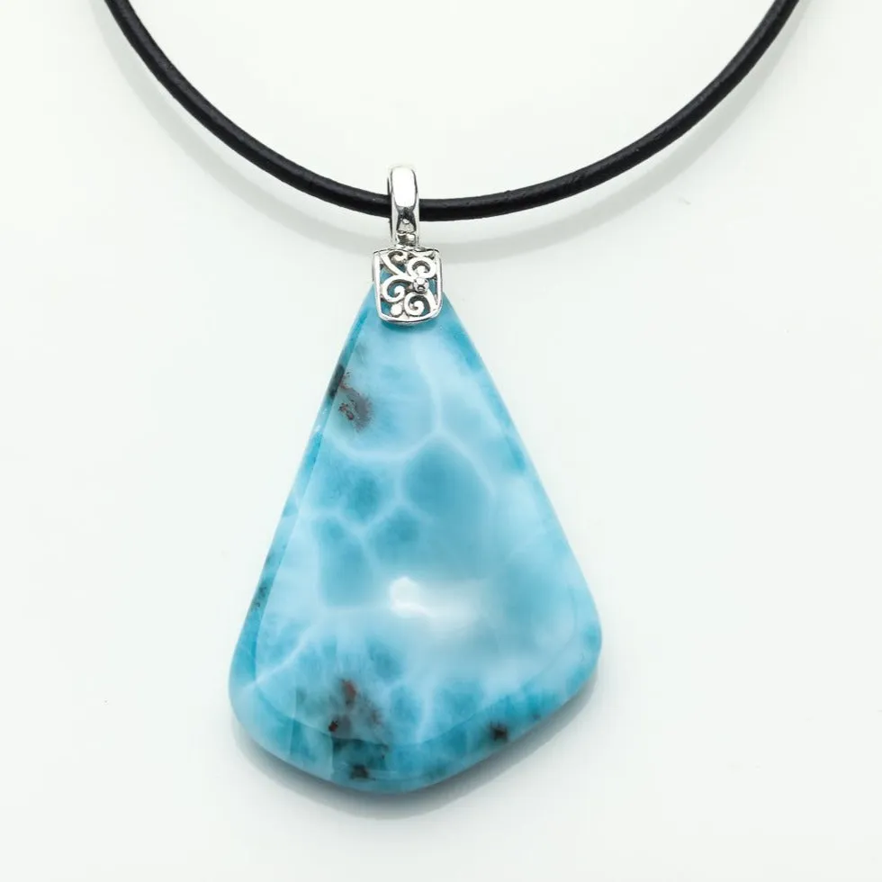 Large Larimar Pendant Thaleia