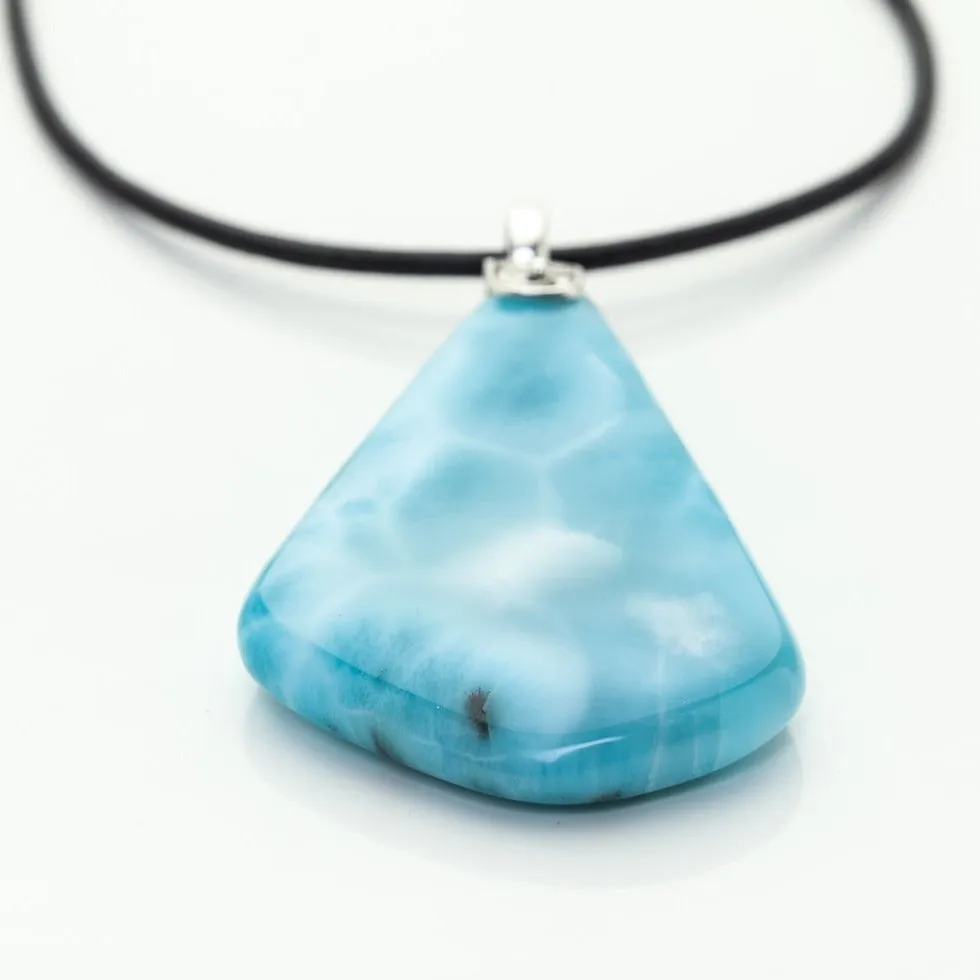 Large Larimar Pendant Thaleia