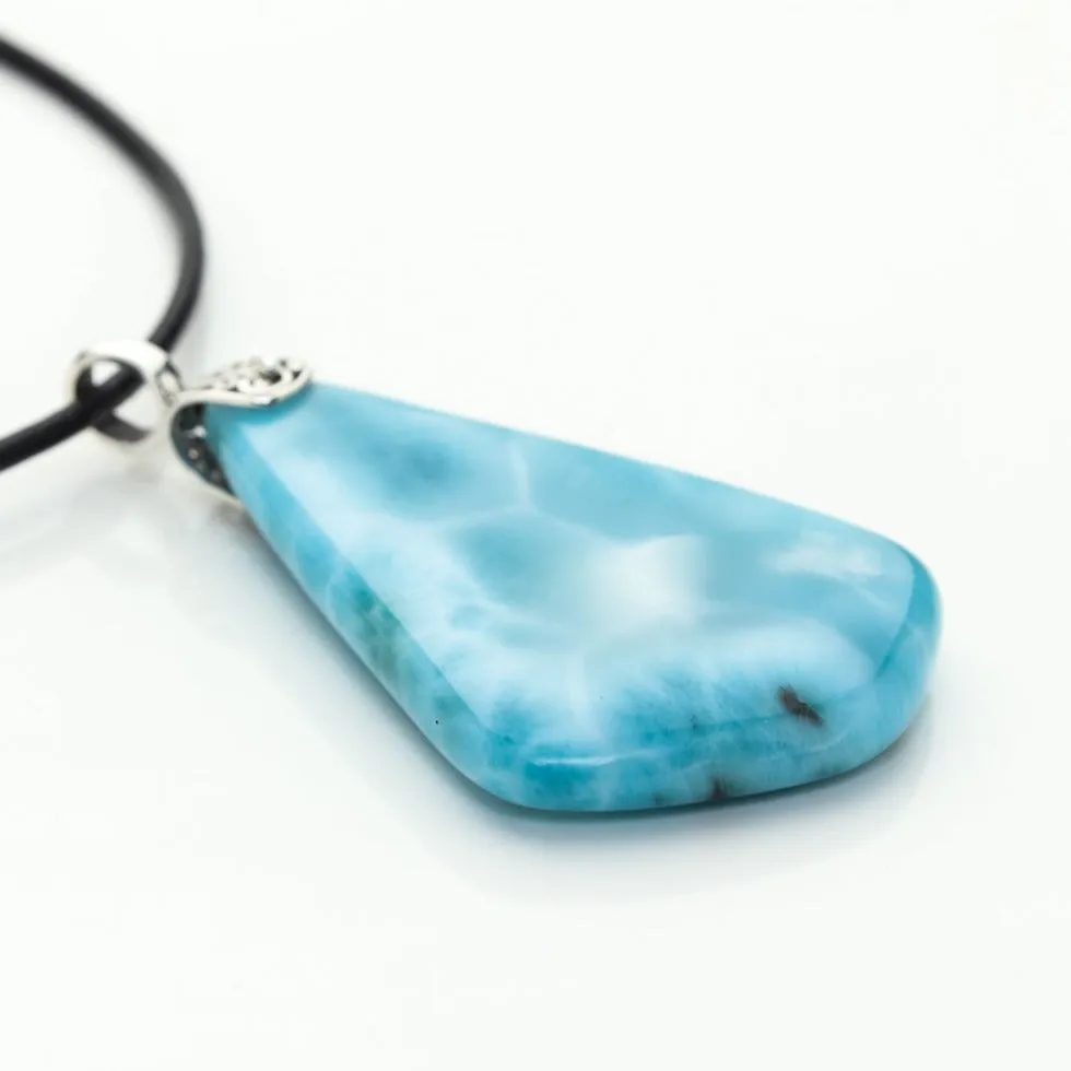 Large Larimar Pendant Thaleia