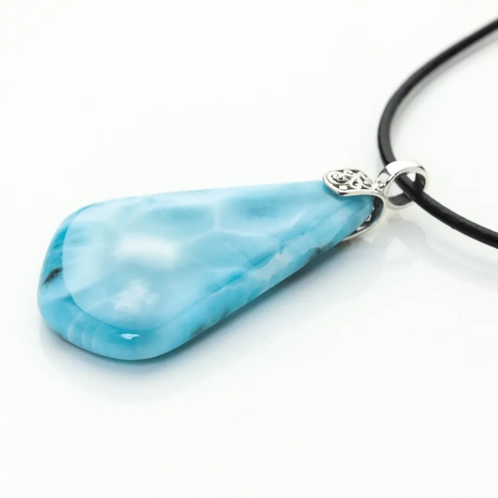 Large Larimar Pendant Thaleia