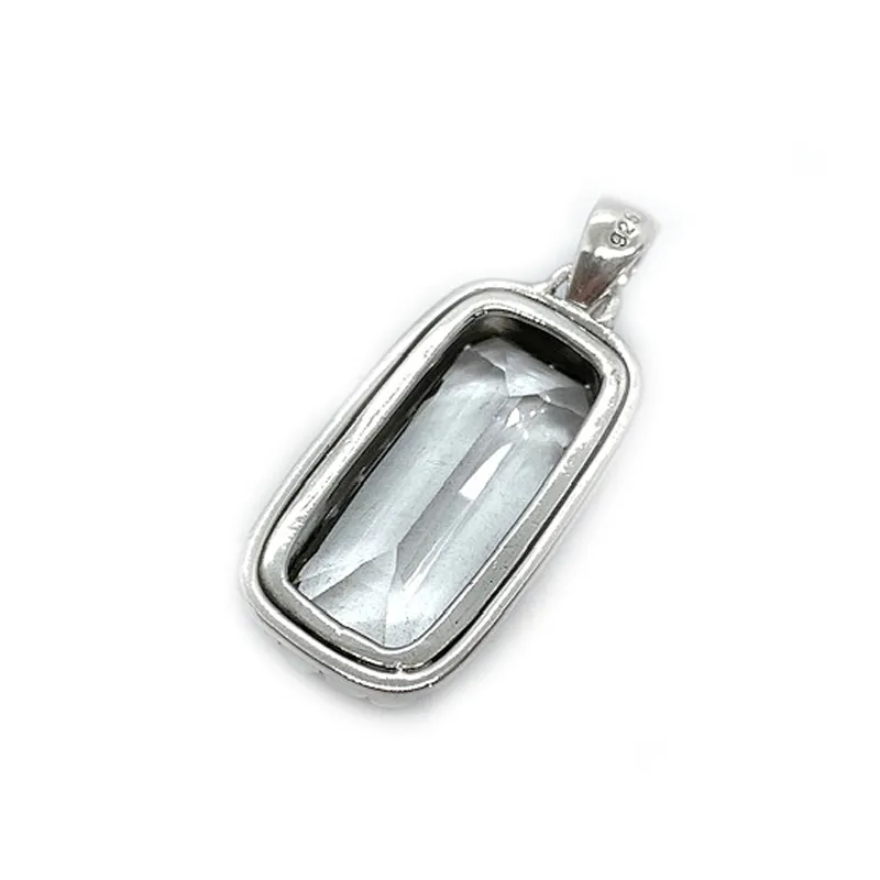 Layton Clear Quartz Rectangle Pendant