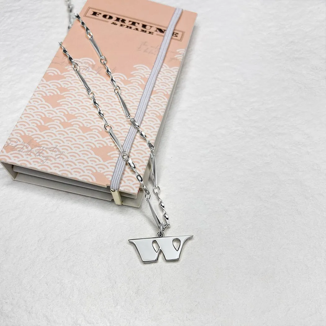 Letter Necklace (W) - Silver