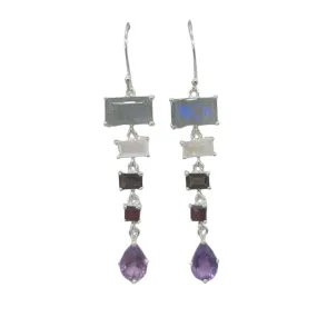 Luna Drop Earrings multi stone