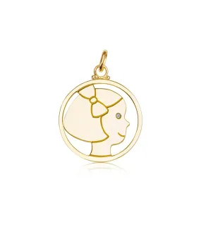 Medium Girl Pendant, Diamond