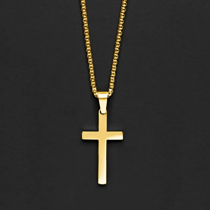 Men's Silver Cross Necklace Gifts for Him Cross for Men Crosses Gift for Bro Son Bff