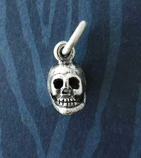 Miniature Life-Like Human Skull Charm