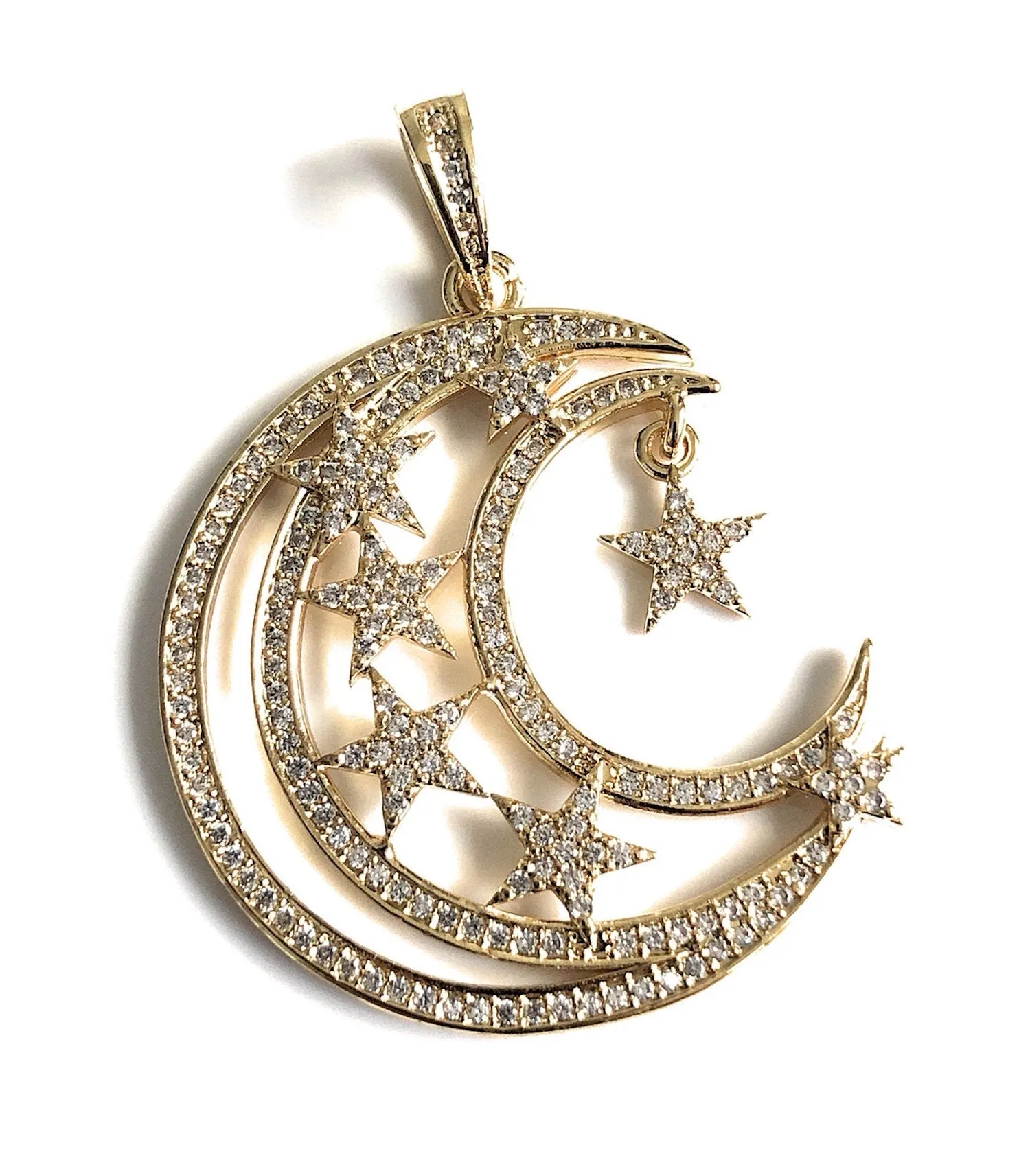 Moon Necklace Gold, Crescent Moon Necklace, Crescent Moon Gold Chain Necklace, Half Moon and Star, Celestial Jewelry, Constellation Charm