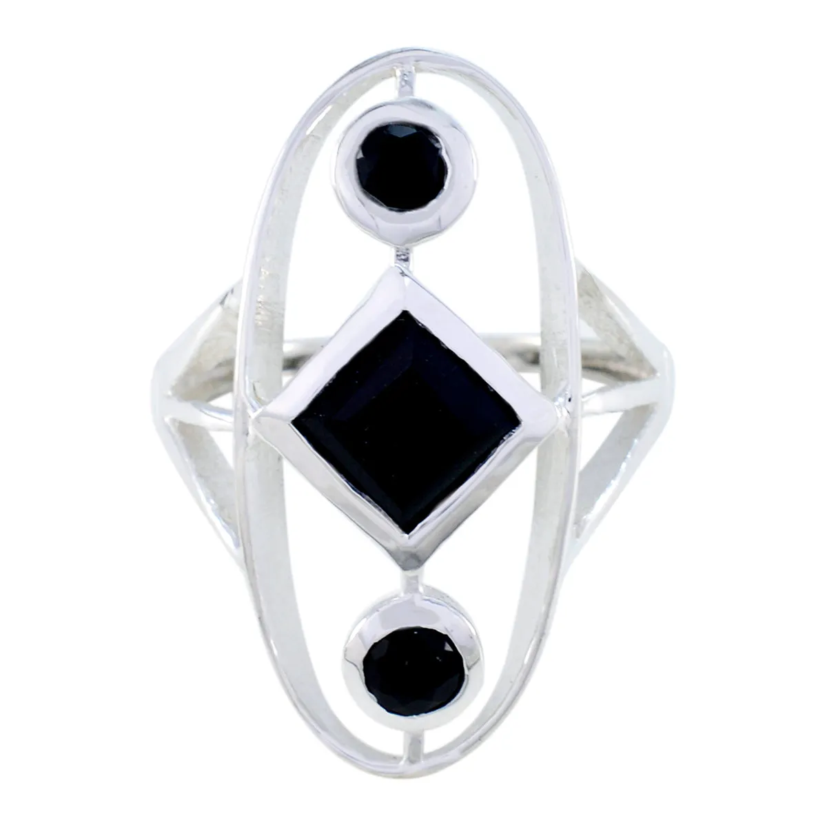 Natural Gems Black Onyx 925 Sterling Silver Rings Jewelry Company