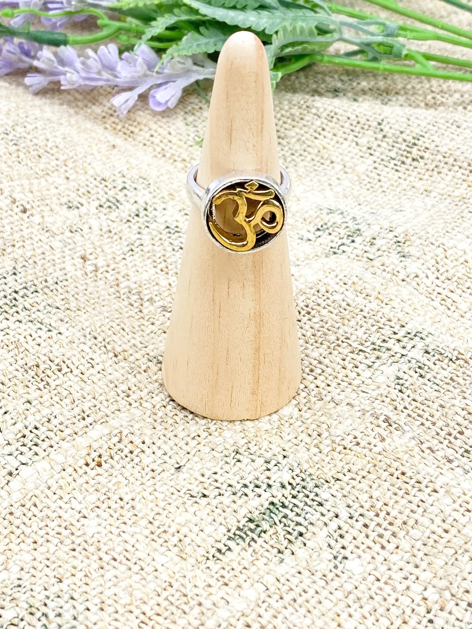 Om Rings, Round Shaped Aum Rings, Sterling Silver Ring, Gold Filled Unisex Om Ring, Protection Ring, Spiritual Yoga Ring, Meditation Jewelry