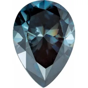 Pear Blue-Gray Moissanite Loose Stone