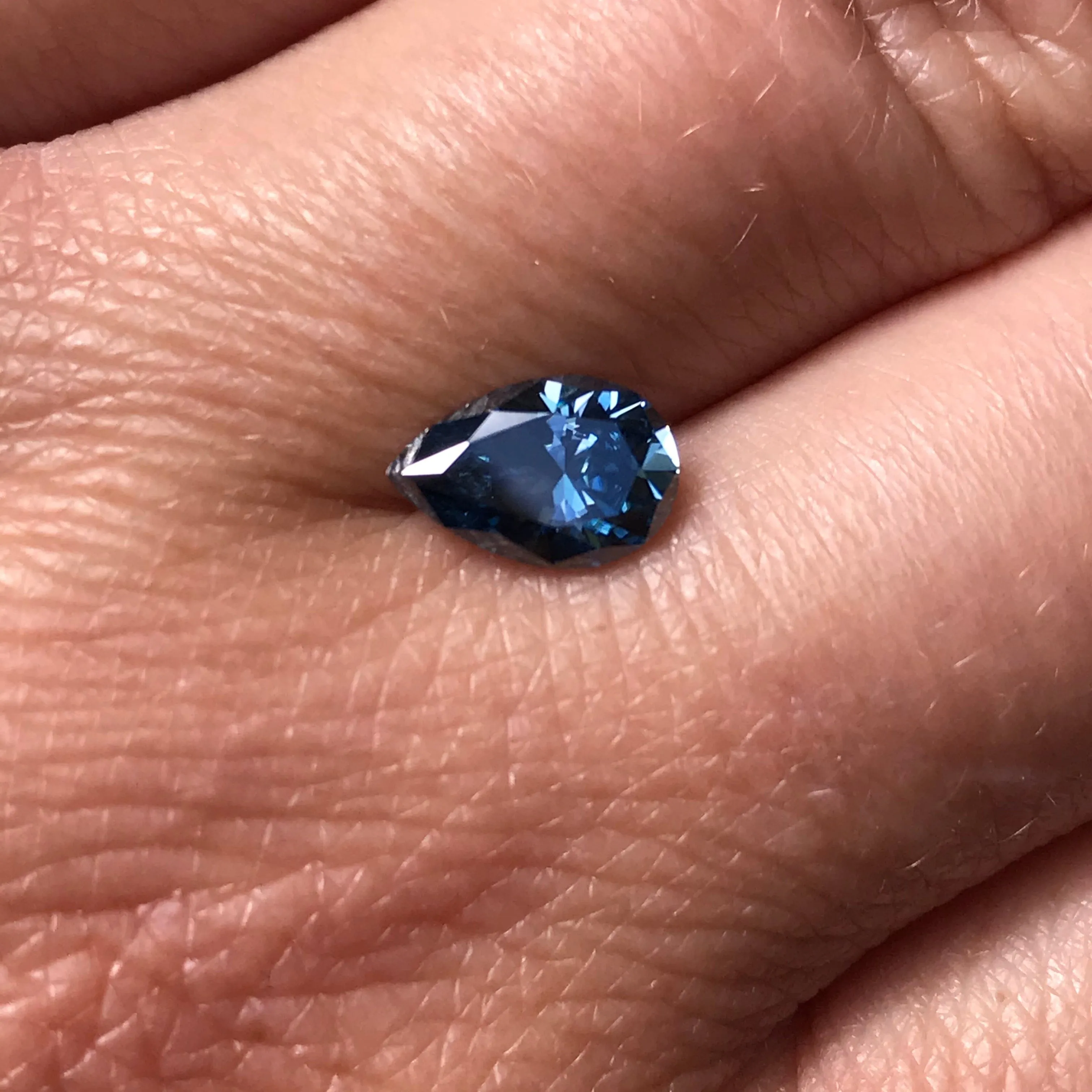 Pear Blue-Gray Moissanite Loose Stone