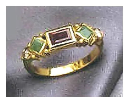 Pollaiuolo 14k Gold, Ruby, Emerald and Diamond Ring