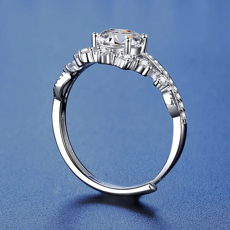 Princess Crown Moissanite Ring