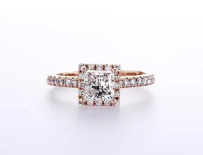 Princess Halo Engagement Ring (1.36Ctw)