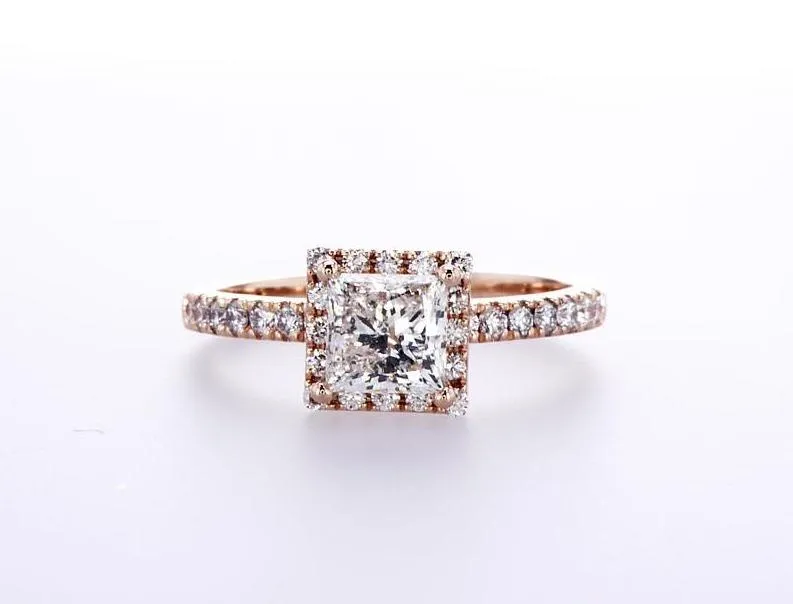 Princess Halo Engagement Ring (1.36Ctw)