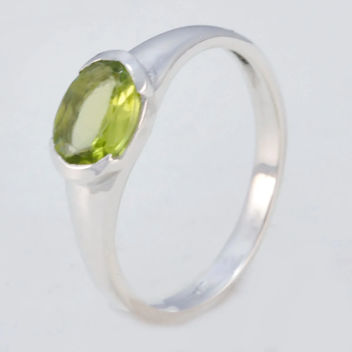 Refined Gemstones Peridot 925 Sterling Silver Rings Dream Jewelry