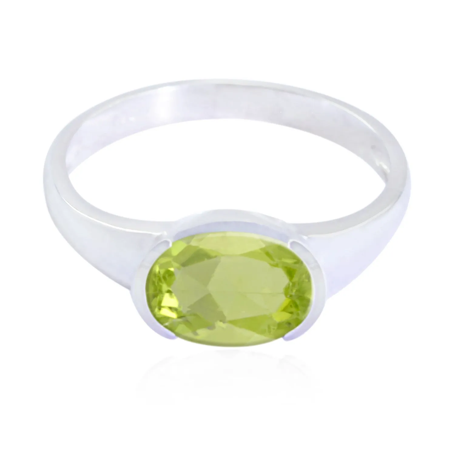 Refined Gemstones Peridot 925 Sterling Silver Rings Dream Jewelry