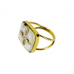 Ring Joy - Horn & Gold Plated