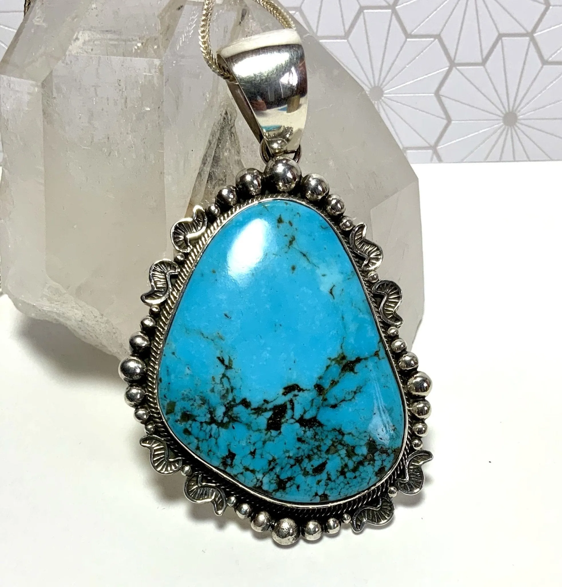 Rock The Earth Arizona Turquoise Pendant Large