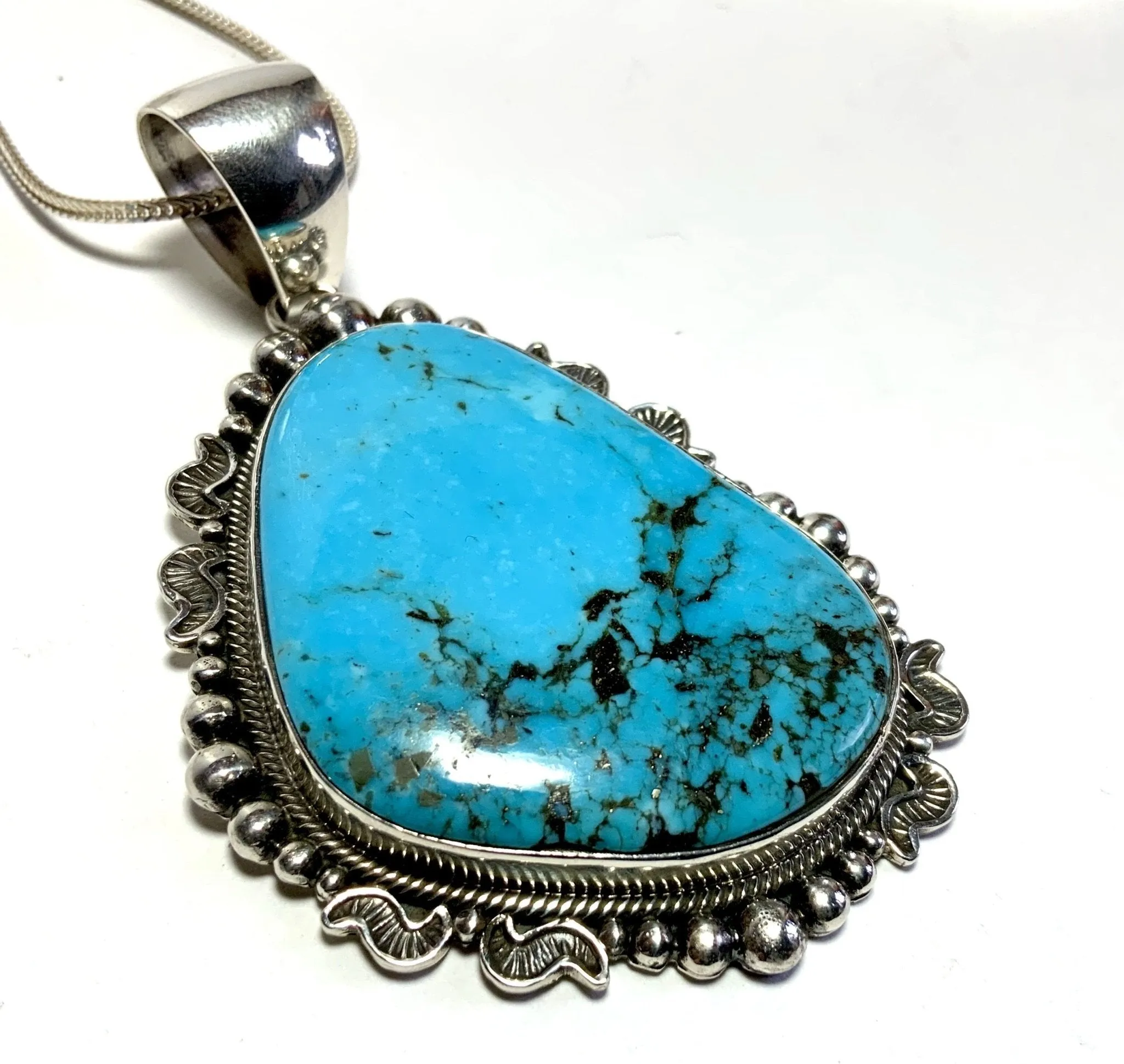 Rock The Earth Arizona Turquoise Pendant Large