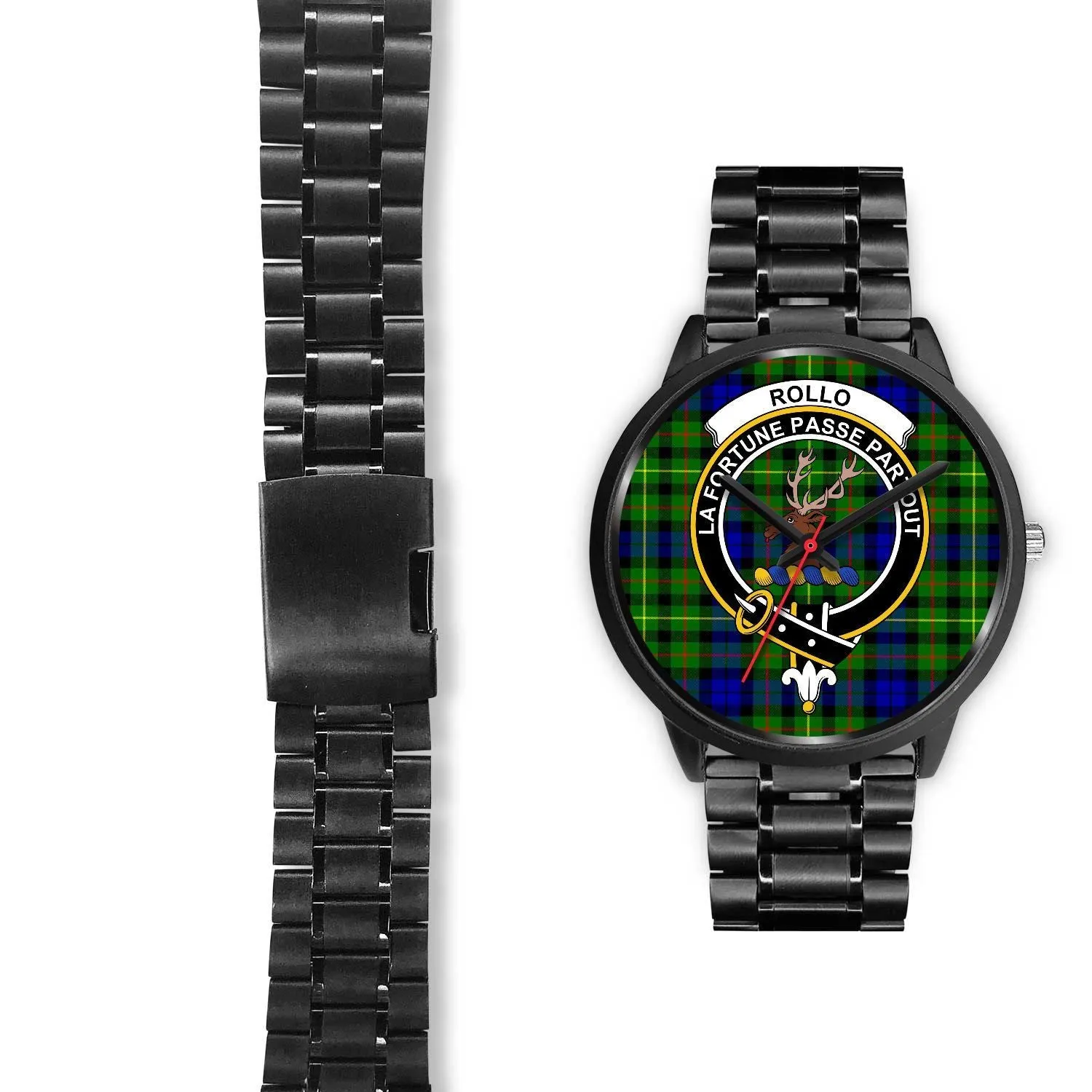 Rollo Clan Badge Tartan Black Watch