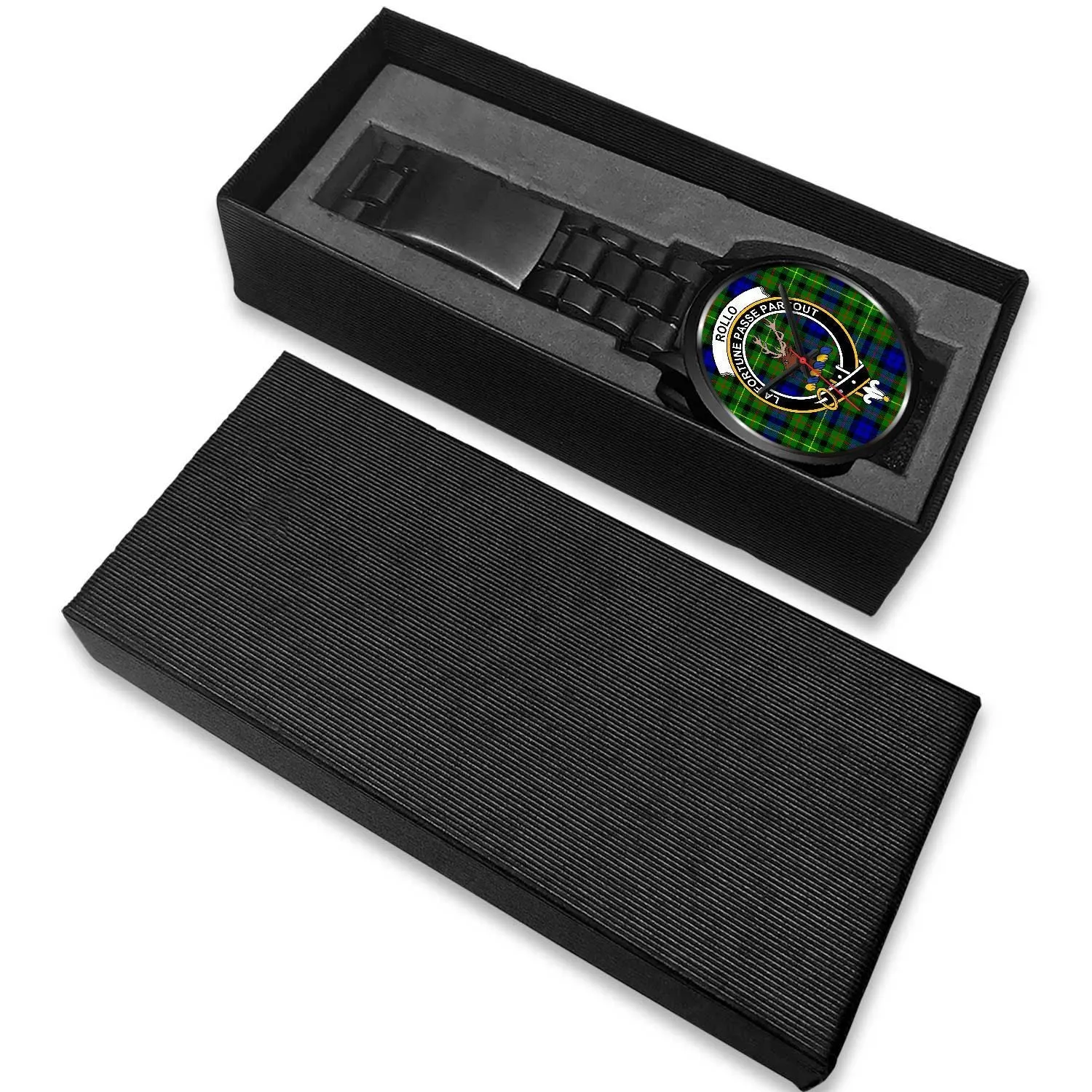 Rollo Clan Badge Tartan Black Watch